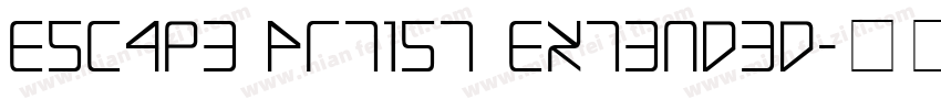 Escape Artist Extended字体转换